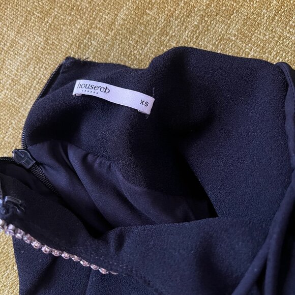 XS House of CB ROSA Black Crystal Embellished Maxi Dress - Picture 13 of 13